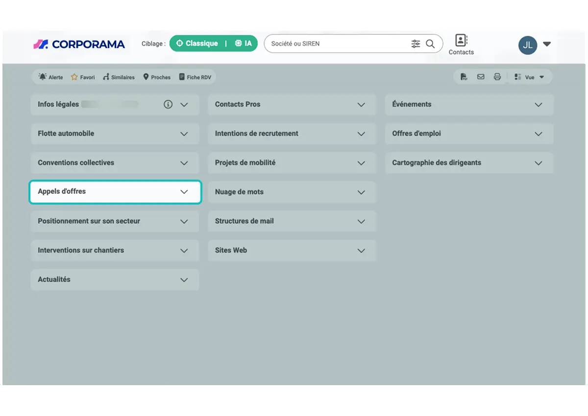 intent data évènements appels d'offres AO